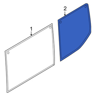 Ford OE - Rear Right Rearward Quarter Glass