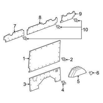 Ford OE - Side Panel - Interior Trim (Passenger Side, W/O Window)