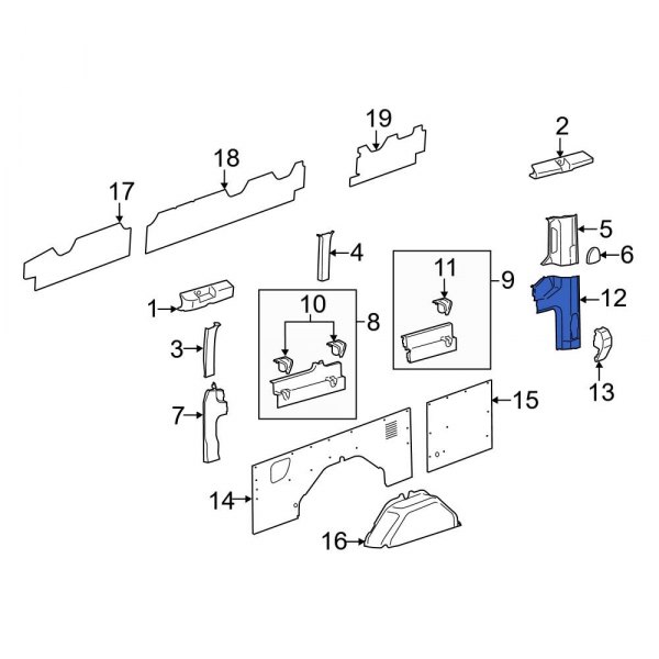 Body D-Pillar Trim Panel