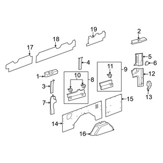 Ford OE - Side Panel - Interior Trim (Passenger Side, With Window)