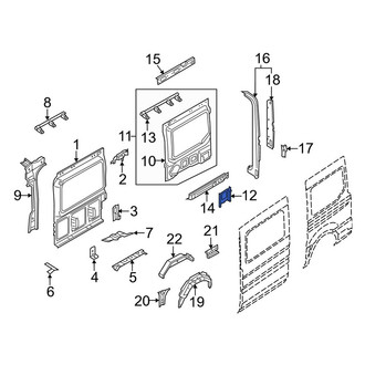 Ford OE - Rear Left Lower Inner Quarter Panel Reinforcement