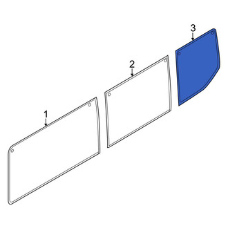 Ford OE - Rear Center Left Quarter Glass