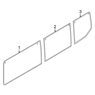 Ford OE - Side Panel - Glass (W/O Extended Driver Side), (Extended Cargo Van / Standard Cargo Van 130.0" Wheelbase)