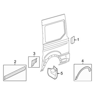 Ford OE - Side Panel - Exterior Trim (With Extended Driver Side)