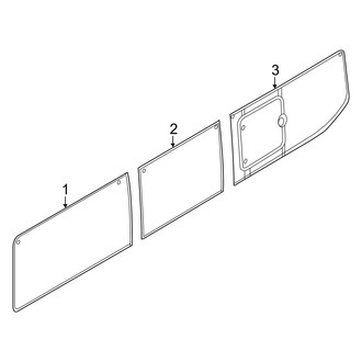 Ford OE - Side Panel - Glass (With Extended Driver Side)
