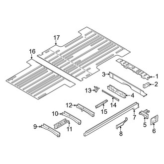 Ford OE - Rear Body & Floor - Floor & Rails (Extended Cargo Van / Standard Cargo Van)
