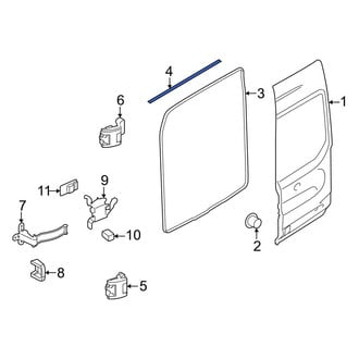Ford OE - Rear Right Inner Door Seal
