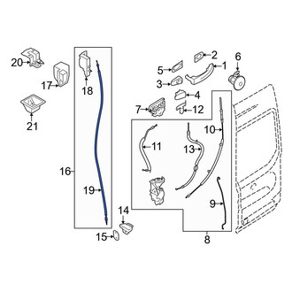 Ford OE - Rear Right Door Latch Cable