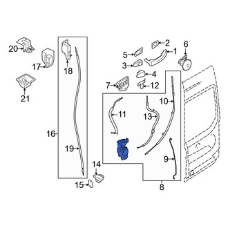 Ford OE - Rear Right Upper Door Latch Assembly