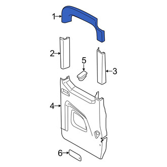 Ford OE - Rear Right Upper Door Trim Molding