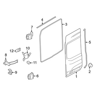 Ford OE - Back Door - Door & Components (Driver Side), (Extended Cargo Van / Standard Cargo Van)