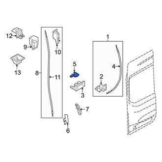Ford OE - Rear Left Lower Door Lock Striker Plate