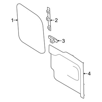 Ford OE - Back Door - Interior Trim (Driver Side, W/O Window), (Extended Cargo Van / Standard Cargo Van)