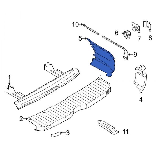 Ford OE KK4Z17F774CE Rear Right Bumper Extension