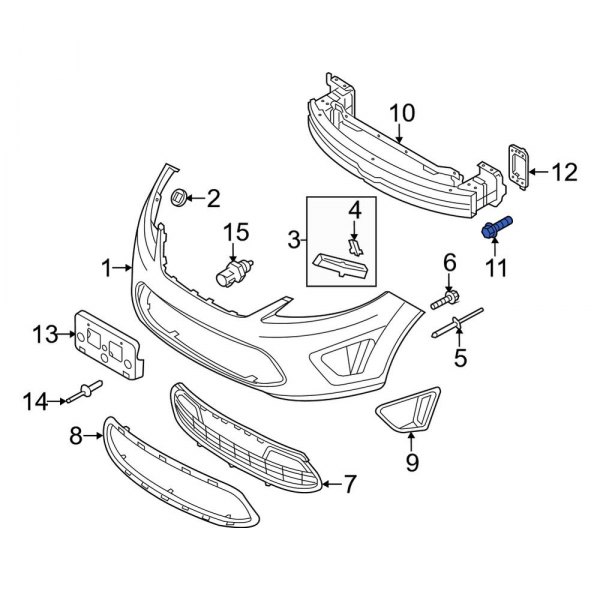 Bumper Impact Bar Bolt