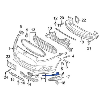 Ford OE - Front Left Lower Bumper Cover Support Rail