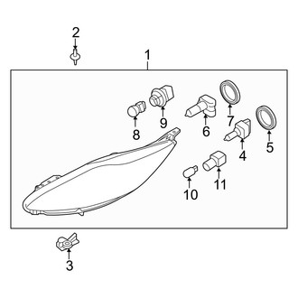 Ford OE - Front Lamps - Headlamp Components