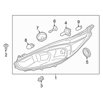 Ford OE - Front Lamps - Headlamp Components