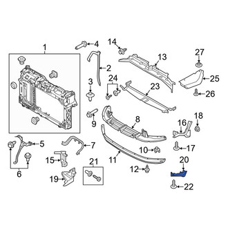 Ford OE - Front Left Radiator Support Air Deflector