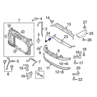 Ford OE - Right Radiator Support Air Deflector Clip