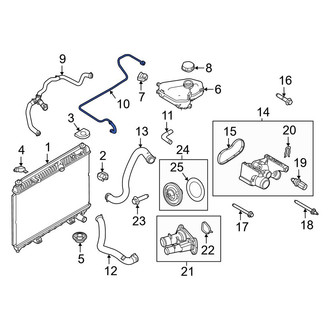 Ford OE - Engine Coolant Overflow Hose