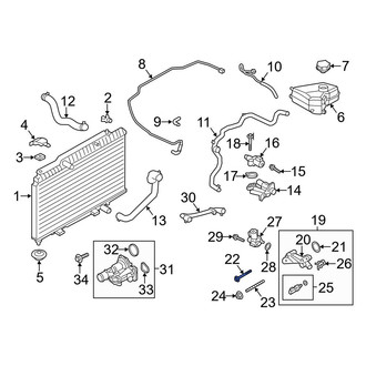 Ford OE - Engine Coolant Outlet Housing Bolt
