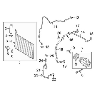 Ford OE - Air Conditioner & Heater - Condenser, Compressor & Lines