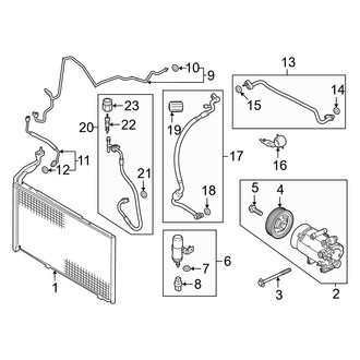 Ford OE - Air Conditioner & Heater - Condenser, Compressor & Lines
