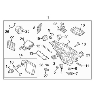 Ford OE - Air Conditioner & Heater - Evaporator & Heater Components (W/O Auto A/C)