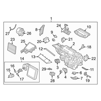 Ford OE - Air Conditioner & Heater - Evaporator & Heater Components (With Auto A/C)