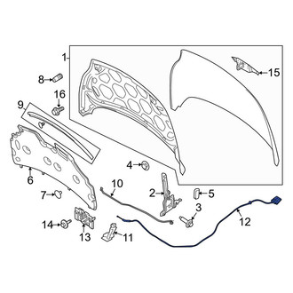 Ford OE - Front Hood Release Cable