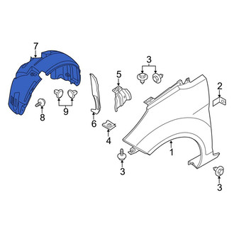 Ford OE - Front Left Fender Splash Shield