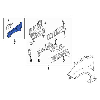 Ford OE - Front Left Upper Fender Rail