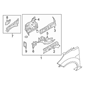 Ford OE - Fender - Structural Components & Rails