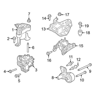 Ford OE - Engine / Transaxle - Engine & Transmission Mounting (Turbocharged 1.6L Gas)