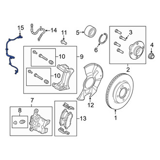 Ford OE - Front ABS Wheel Speed Sensor
