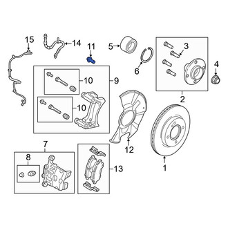 Ford OE - Front Disc Brake Caliper Anchor Plate Bolt