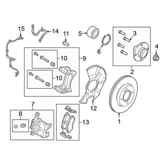 Ford OE - Front Suspension - Brake Components (With Rear Disc Brakes), (ST)