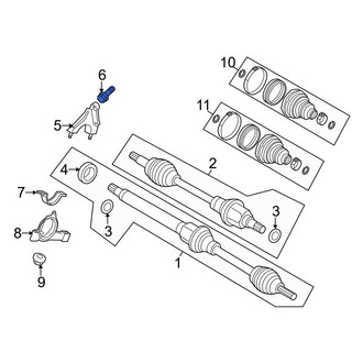 Ford OE - Floor Pan Crossmember Bolt