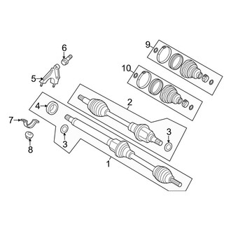 Ford OE - Front Suspension - Drive Axles (Turbocharged 1.6L Gas)