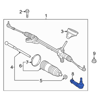 Ford OE - Left Outer Steering Tie Rod End