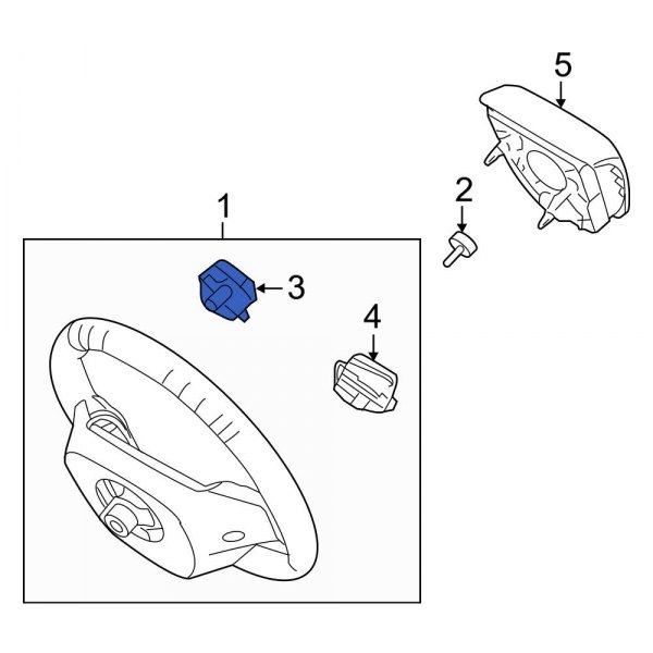 Ford OE AB3Z9C888A Right Steering Wheel Radio Controls