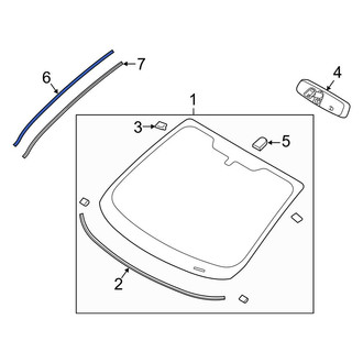 Ford OE - Front Left Windshield Molding