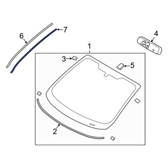 Ford OE - Left Windshield Molding Clip