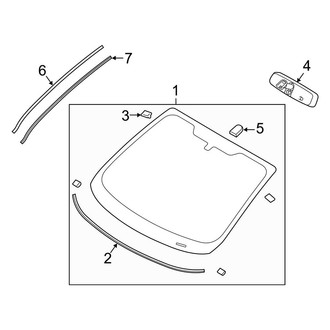Ford OE - Windshield - Glass