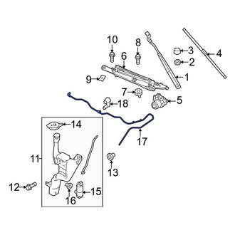 Ford OE - Front Windshield Washer Hose