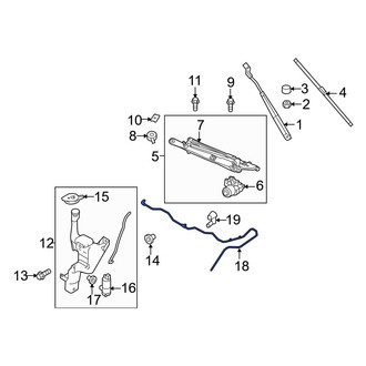 Ford OE - Front Windshield Washer Hose