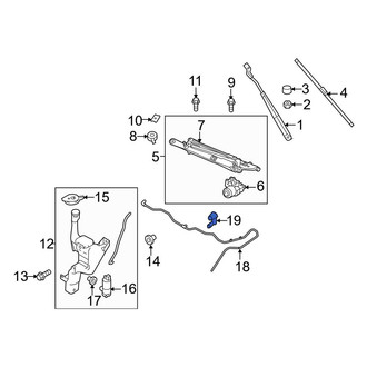 Ford OE - Front Windshield Washer Nozzle