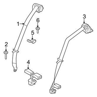 Ford OE - Restraint Systems - Rear Seat Belts (S / SE / Titanium Sedan)