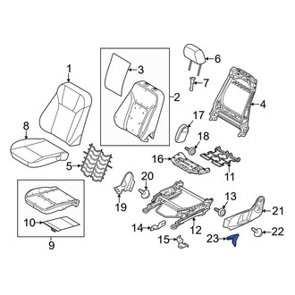 Ford OE - Front Left Seat Back Recliner Adjustment Handle
